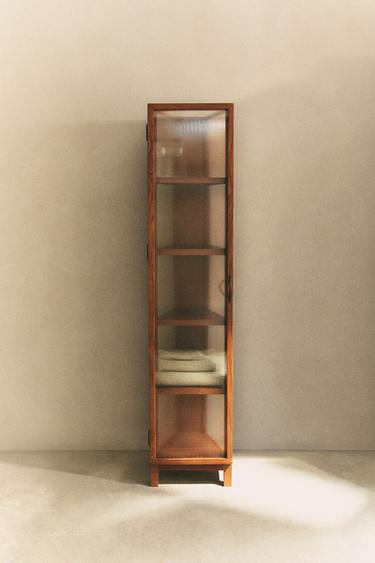 MOBILE CONTENITORE LEGNO FRASSINO ANTE VETRO - Marrone di Zara