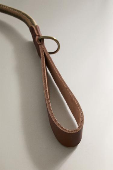 LAISSE EN CUIR POUR CHIENS - Vert de Zara - Image 2