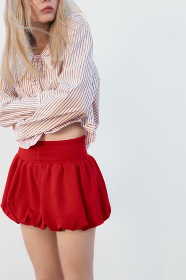 STRIPED POPLIN SHIRT WITH PETER PAN COLLAR - brown/white by Zara - Image 1