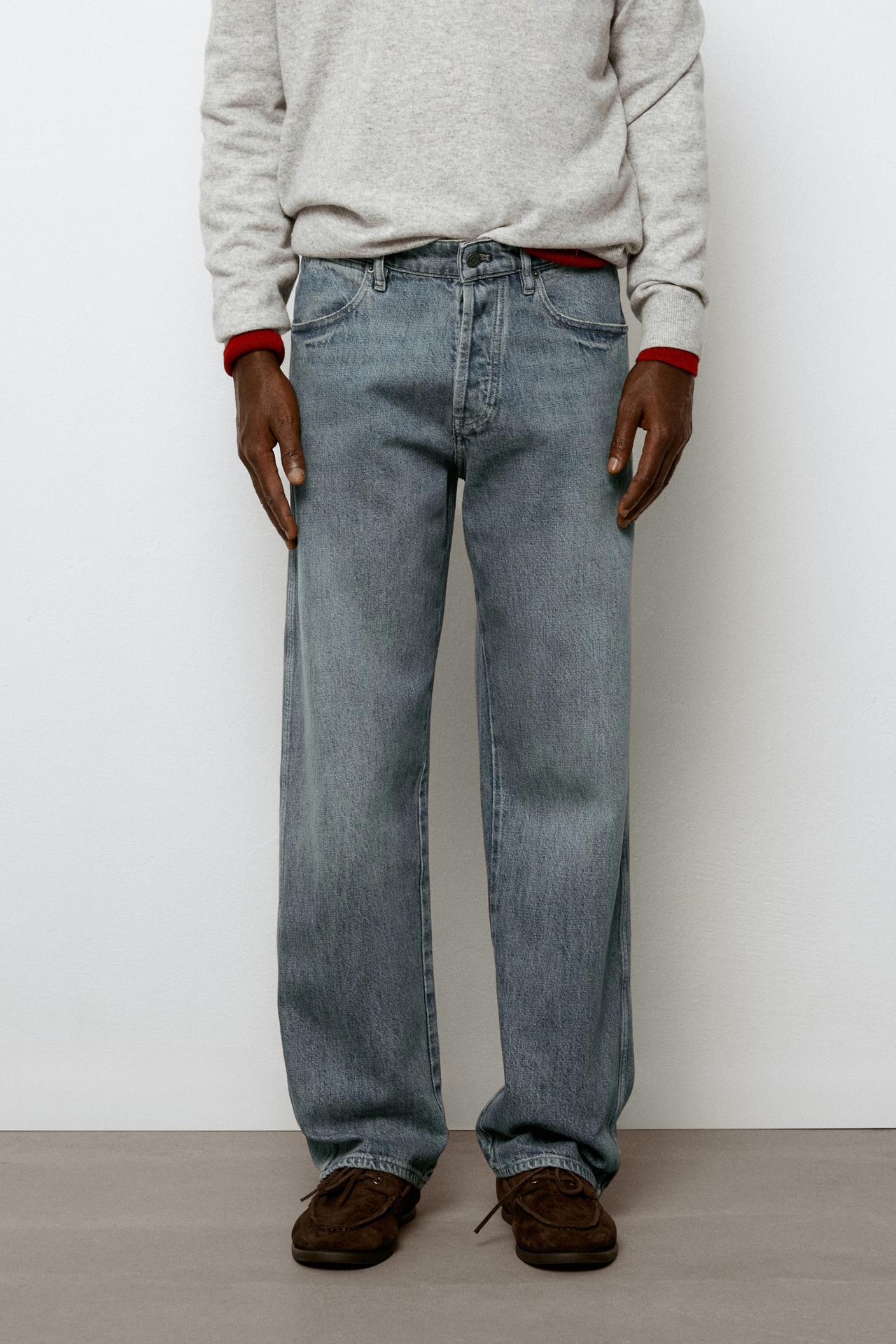 Wide-leg jeans — Mid-blue