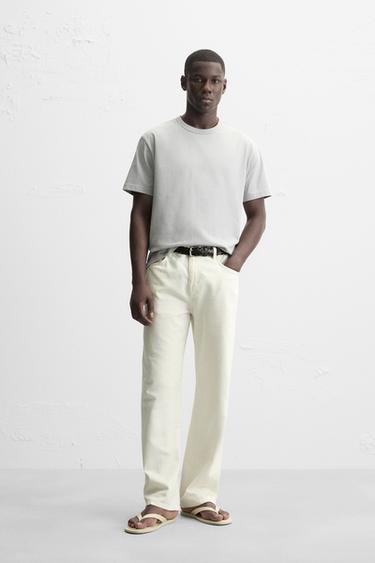 REGULAR FIT T-SHIRT - Grey by Zara