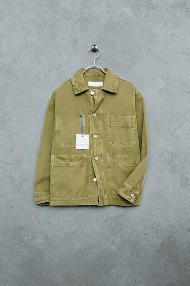 STORIESZ - OVERSHIRT AUS CANVAS – GARMENT DYED - Grün von Zara