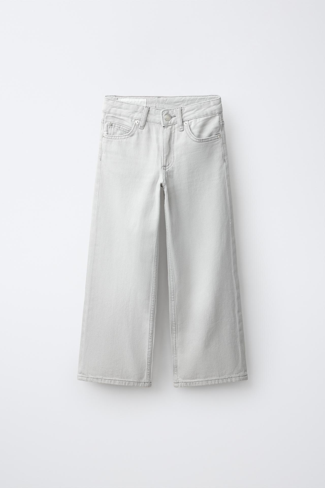 SPARKLY STAR WIDE LEG JEANS — Gray marl