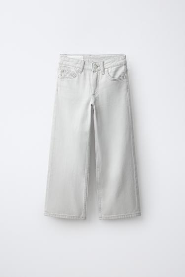 JEAN LARGE ÉTOILE BRILLANTE - Gris chiné de Zara
