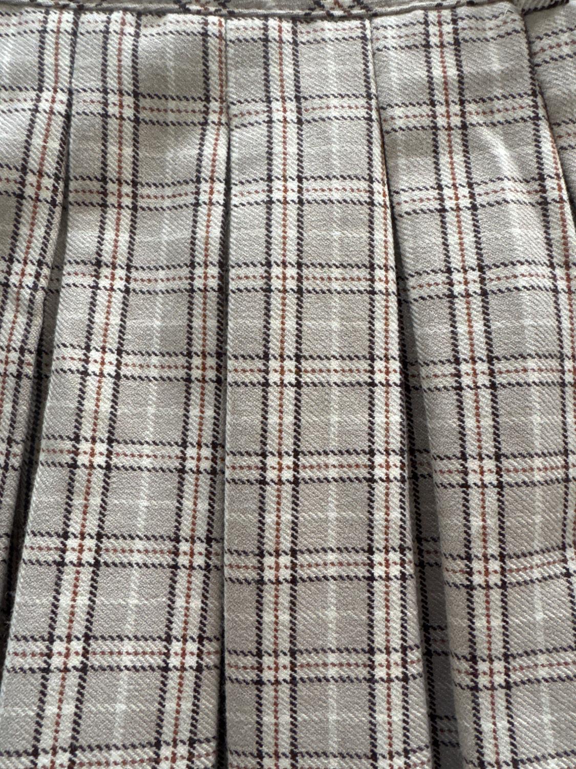 CHECK BOX PLEAT SKIRT - Image 3