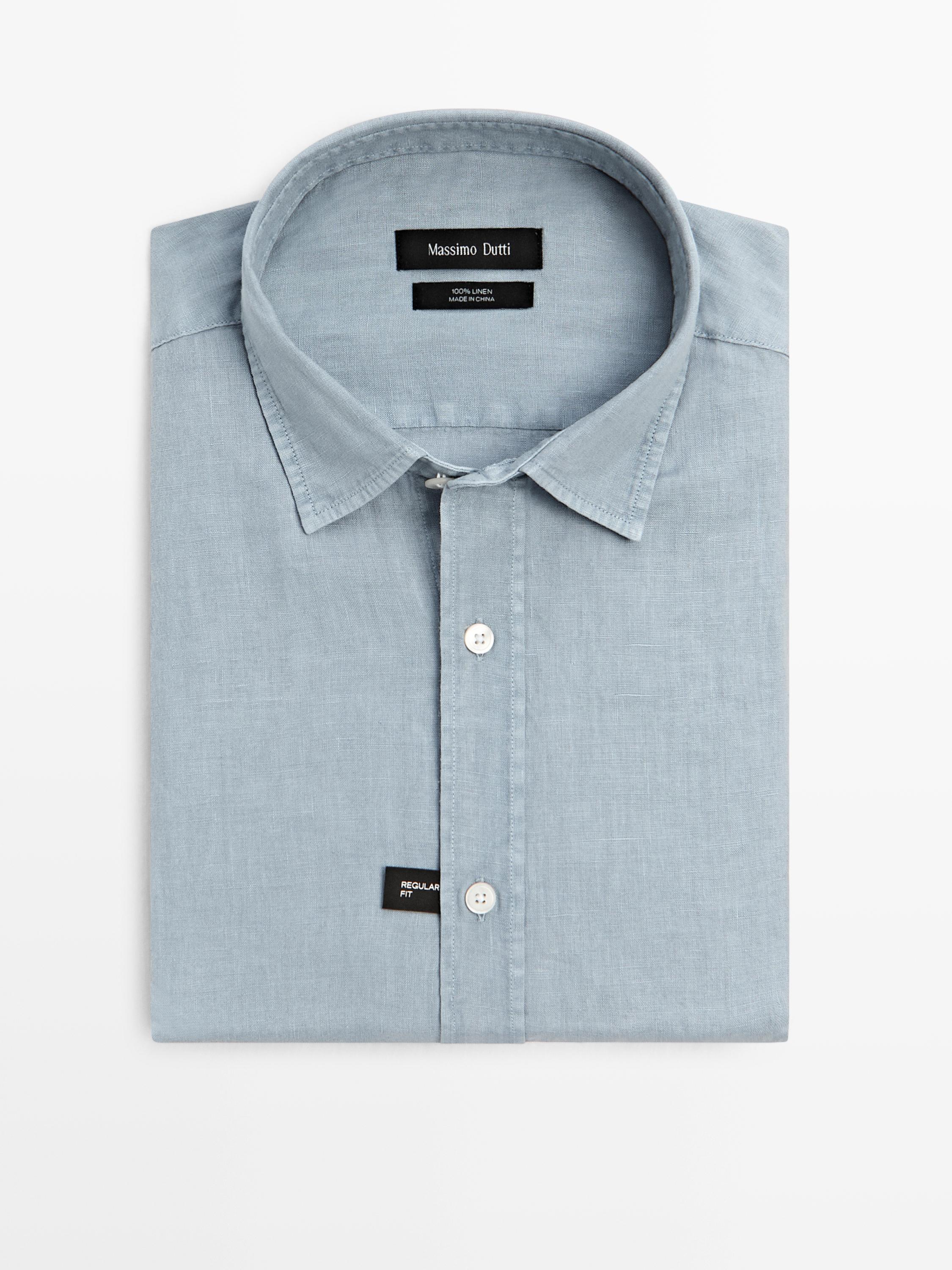 Regular fit shirt with maltinto finish
