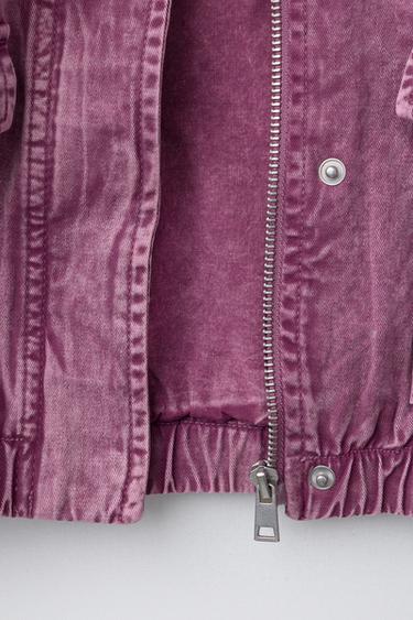 WASHED EFFECT JACKET - Dark pink by Zara - Image 7