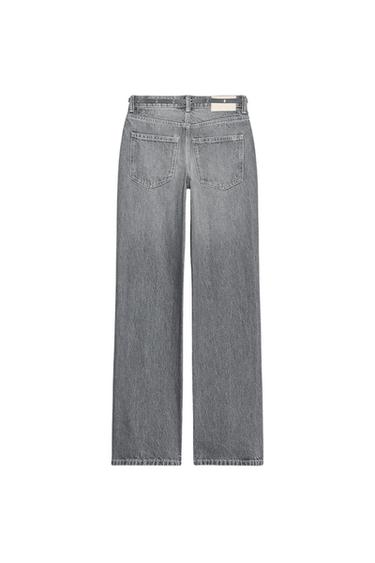JEANS Z1975 REGULAR FIT TIRO ALTO CINTURÓN - Gris de Zara
