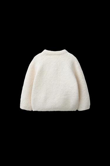 CHAQUETA PUNTO BOUCLÉ FLORES - Crudo de Zara