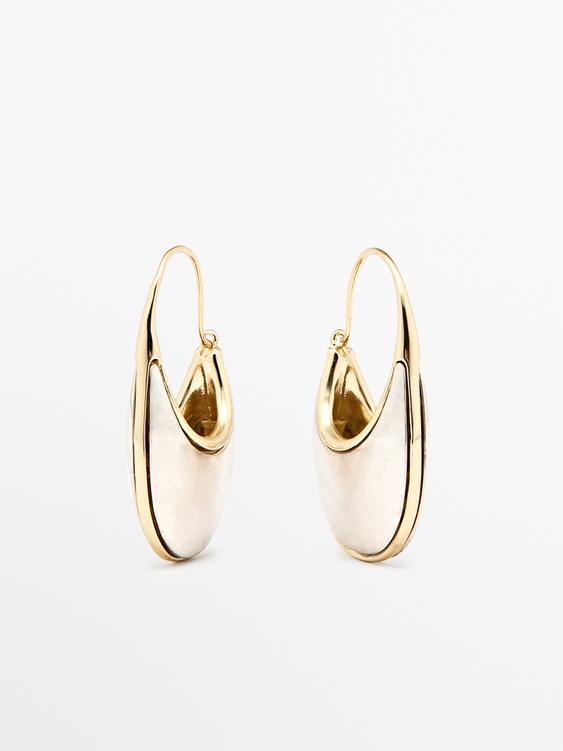 Contrast ring earrings