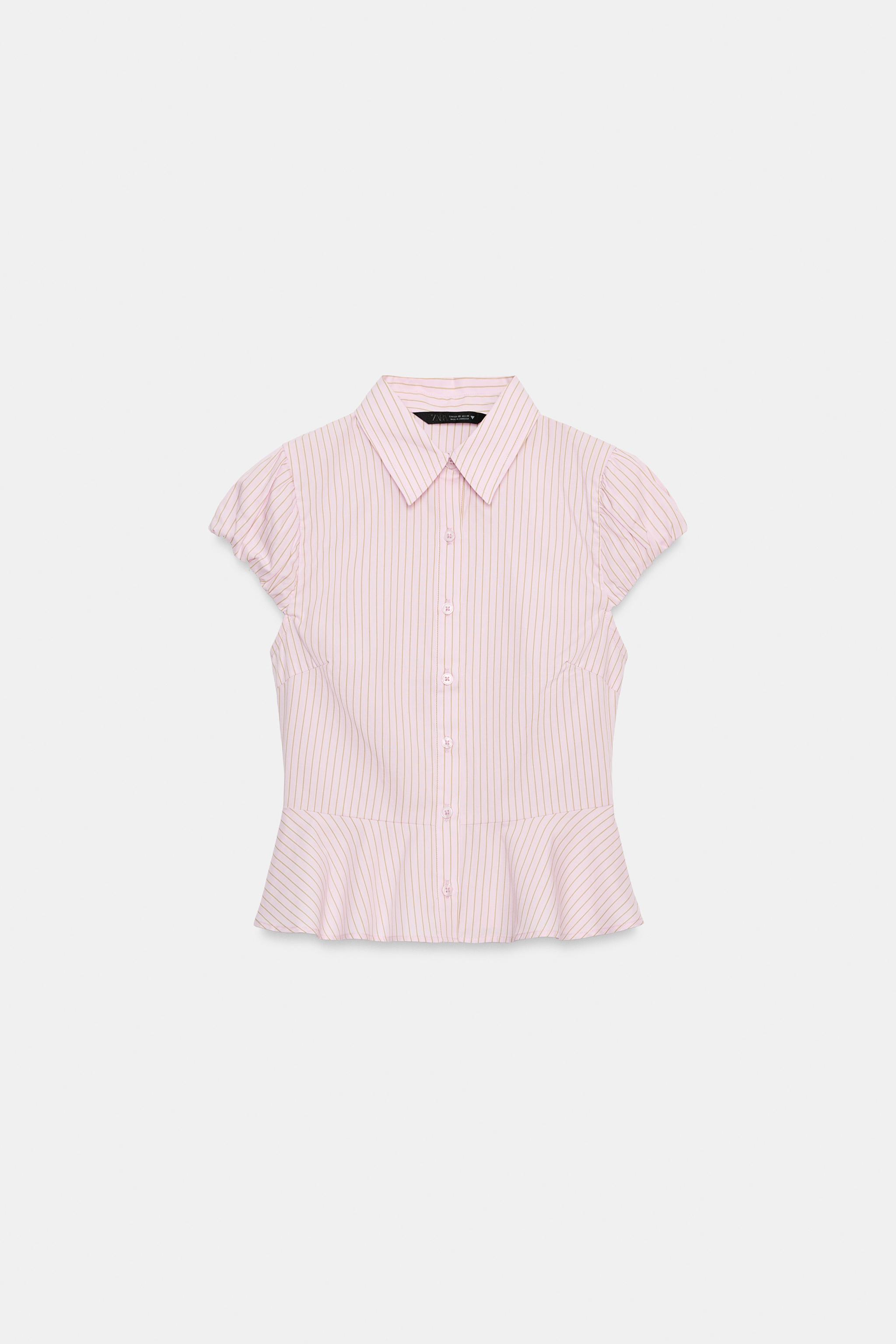 SOLID PEPLUM SHIRT