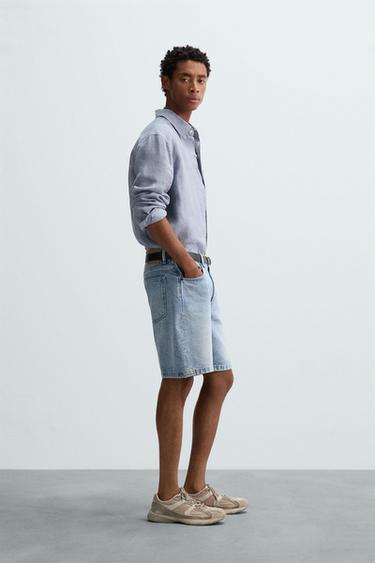 BERMUDA DENIM REGULAR FIT - Bleu clair de Zara - Image 3