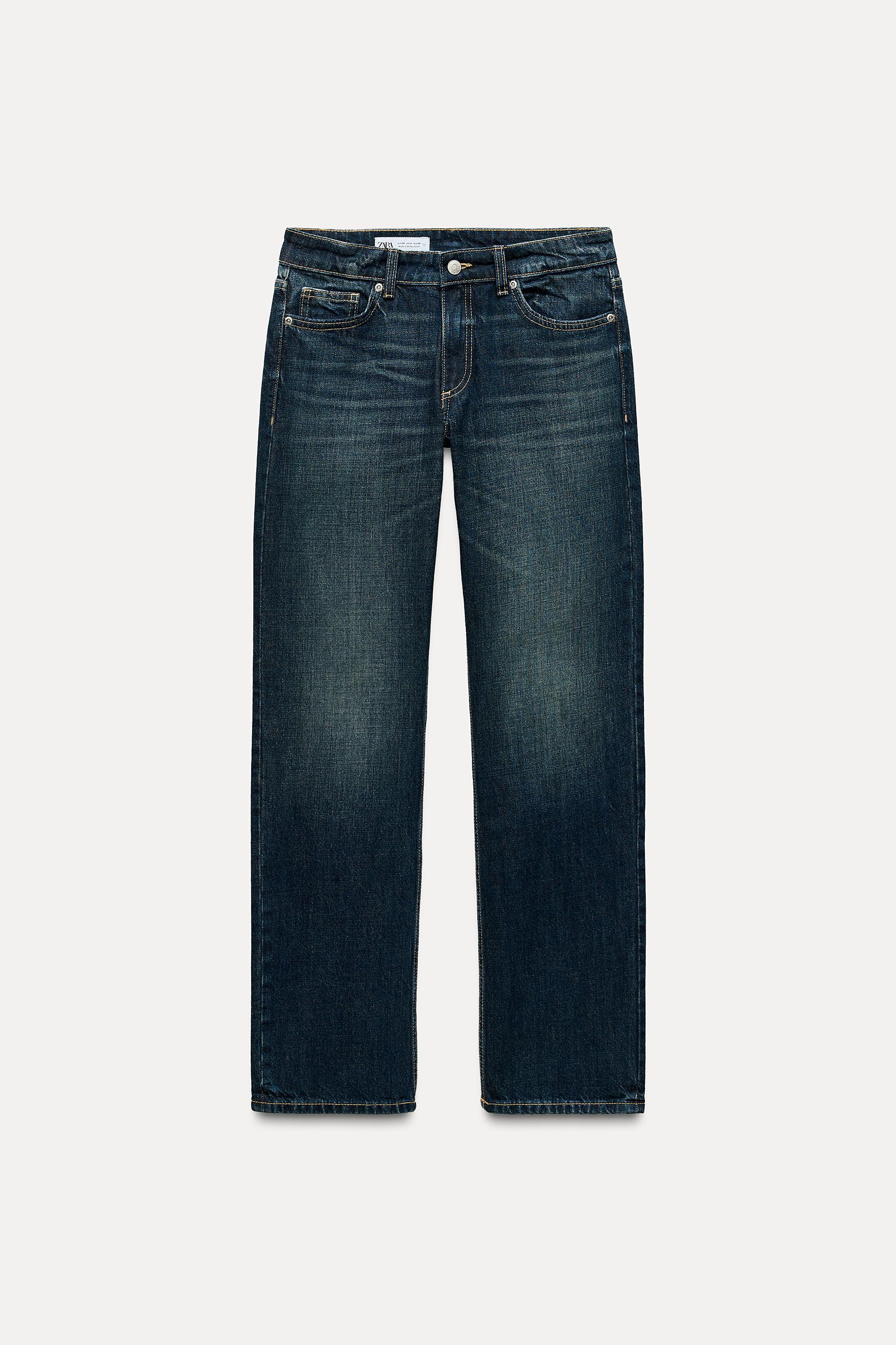 TRF STRAIGHT LOW-RISE デニムパンツ - ネイビーブルー | ZARA Japan 