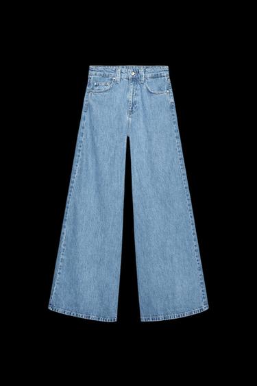 Zara ZW COLLECTION HIGH WAIST WIDE LEG JEANS - Mid-blue - Image 0