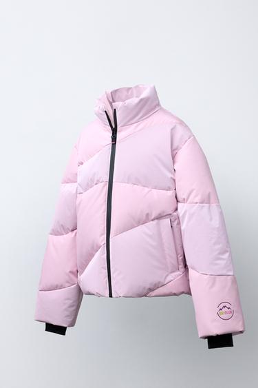 DOUDOUNE 80 % DUVET ET 20 % PLUME MÉTALLISÉE WATER RESISTANT ET COUPE-VENT SYSTÈME RECCO® COLLECTION SKI - Rose de Zara - Image 1