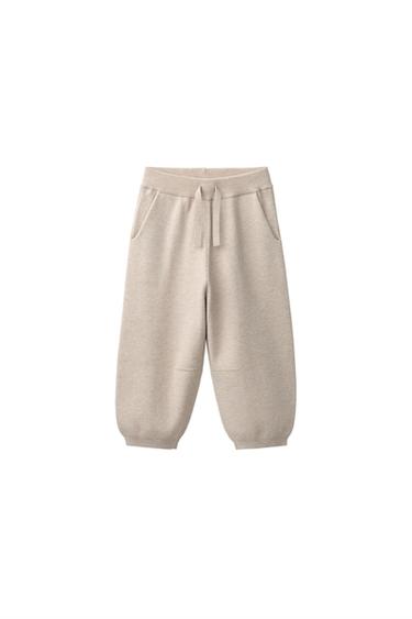BALLOON KNIT TROUSERS - Sand / Marl by Zara