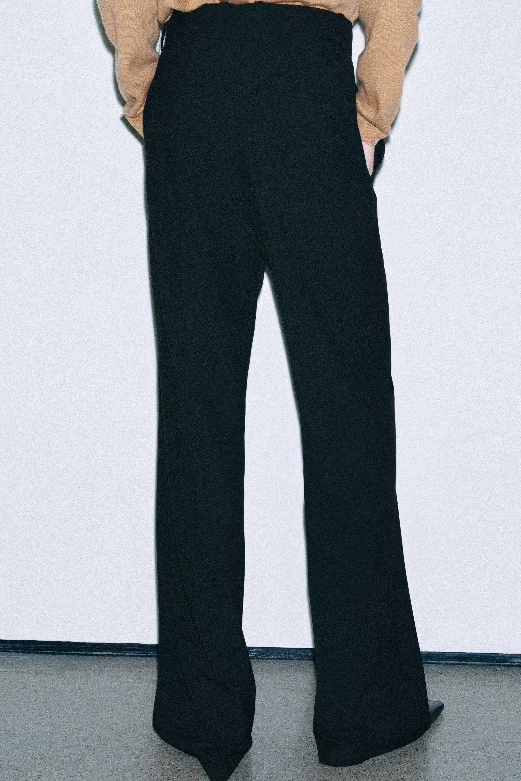 Zara ZW COLLECTION YÜKSEK BEL GENİŞ PAÇA PANTOLON görsel 3
