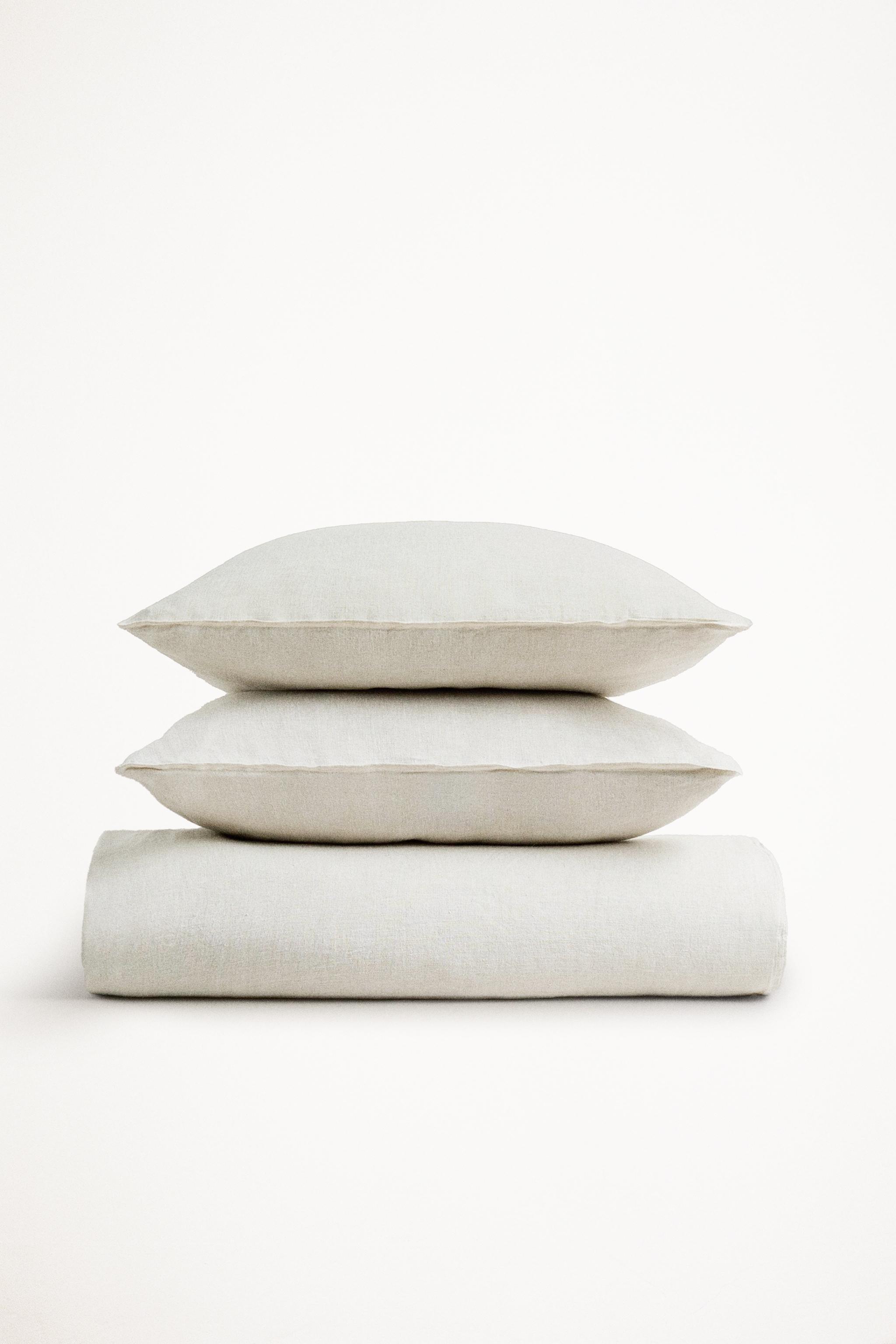 WASHED LINEN DUVET COVER (160 GxM²)