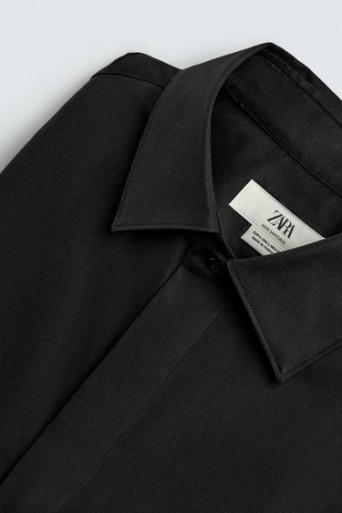 REGULAR FIT SHIRT - Black by Zara - Image 9