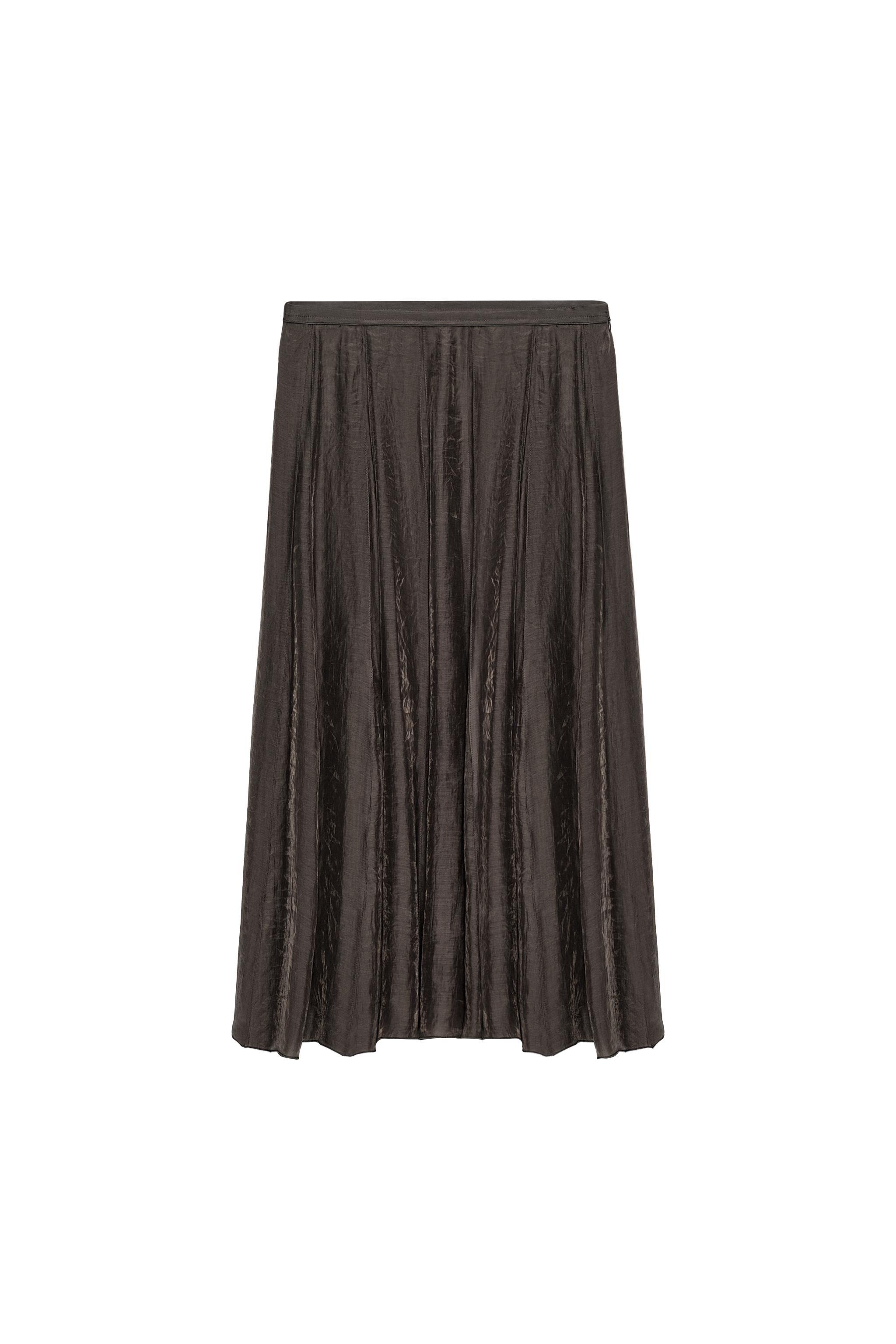 FLOWY COMBINATION SKIRT ZW COLLECTION - Oyster-white | ZARA United