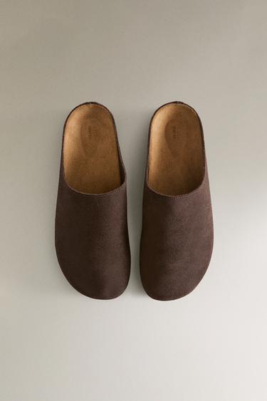 MINIMALIST LEATHER CLOGS - Brown by Zara - Image 2
