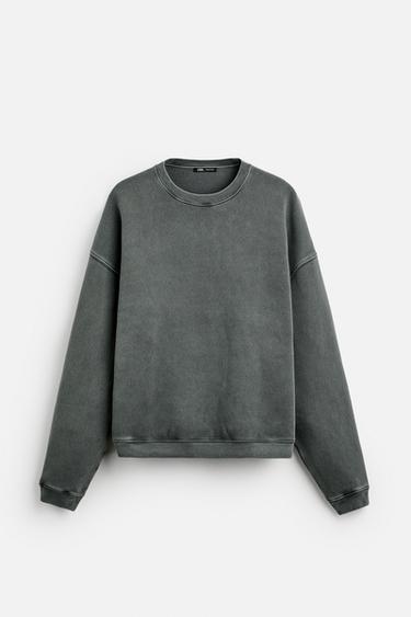 SUDADERA CREWNECK LAVADA - Grisáceo de Zara