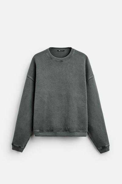 SOLUK EFEKTLİ BISIKLET YAKA SWEATSHIRT_6