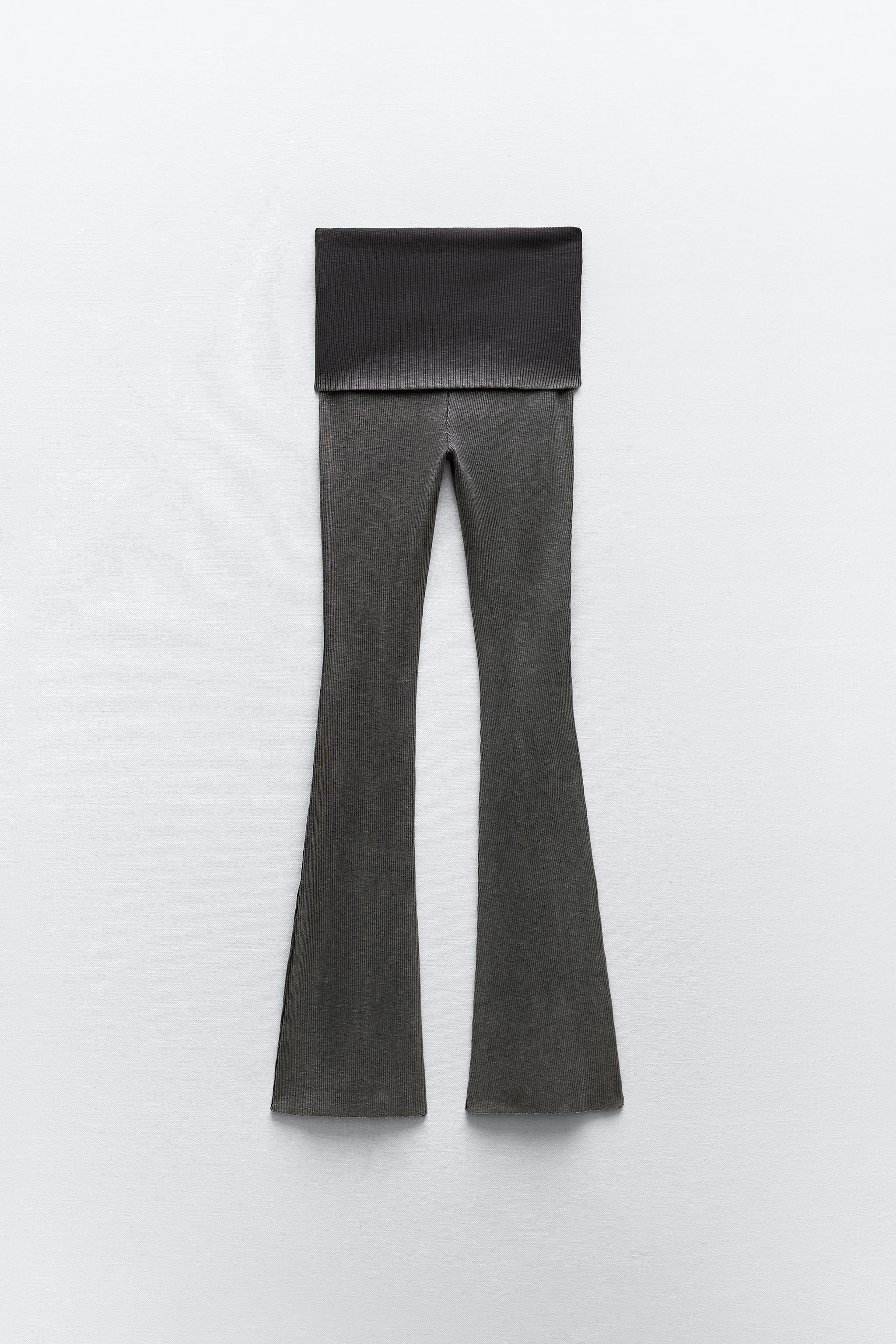 WASHED EFFECT RIB PANTS