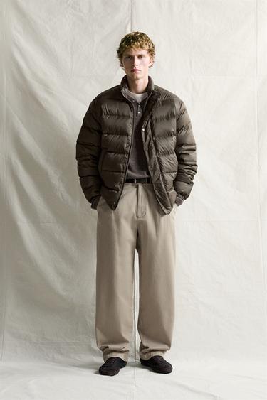 CAZADORA 80% PLUMÓN - 20% PLUMA WATER REPELLENT - Negro / Marrón de Zara