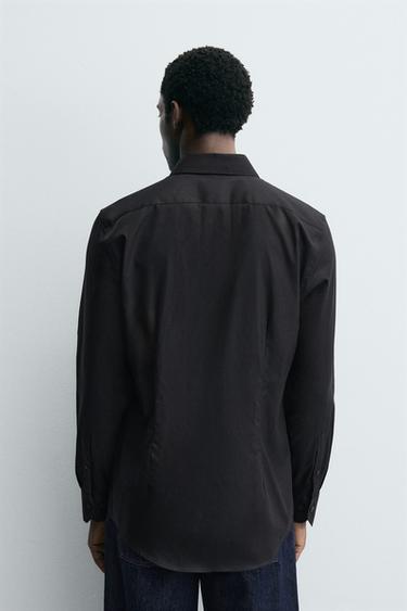 REGULAR FIT SHIRT - Black by Zara - Image 2