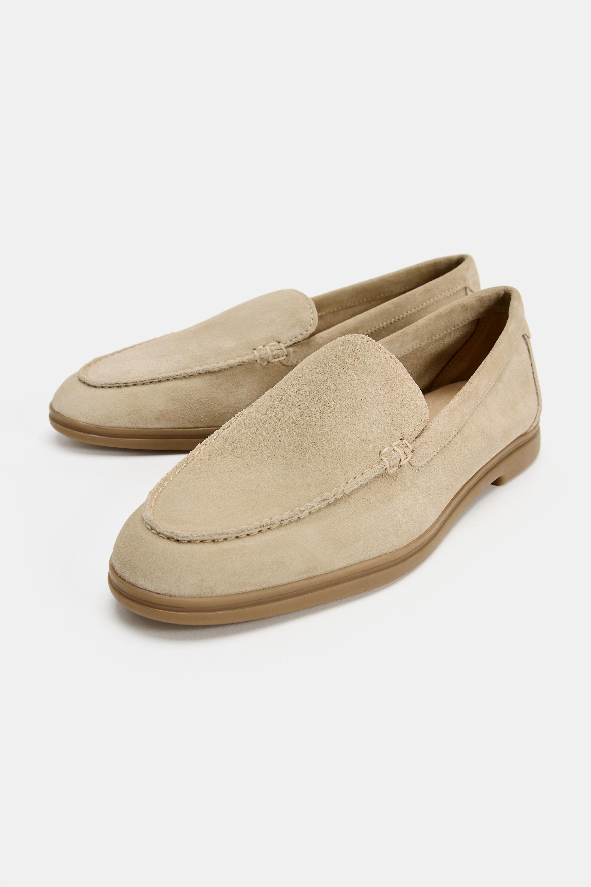 SPLIT SUEDE LOAFERS