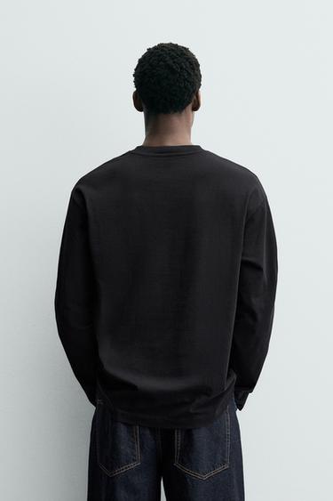 T-SHIRT À PIÈCE DÉS ET CŒURS - Noir de Zara - Image 2