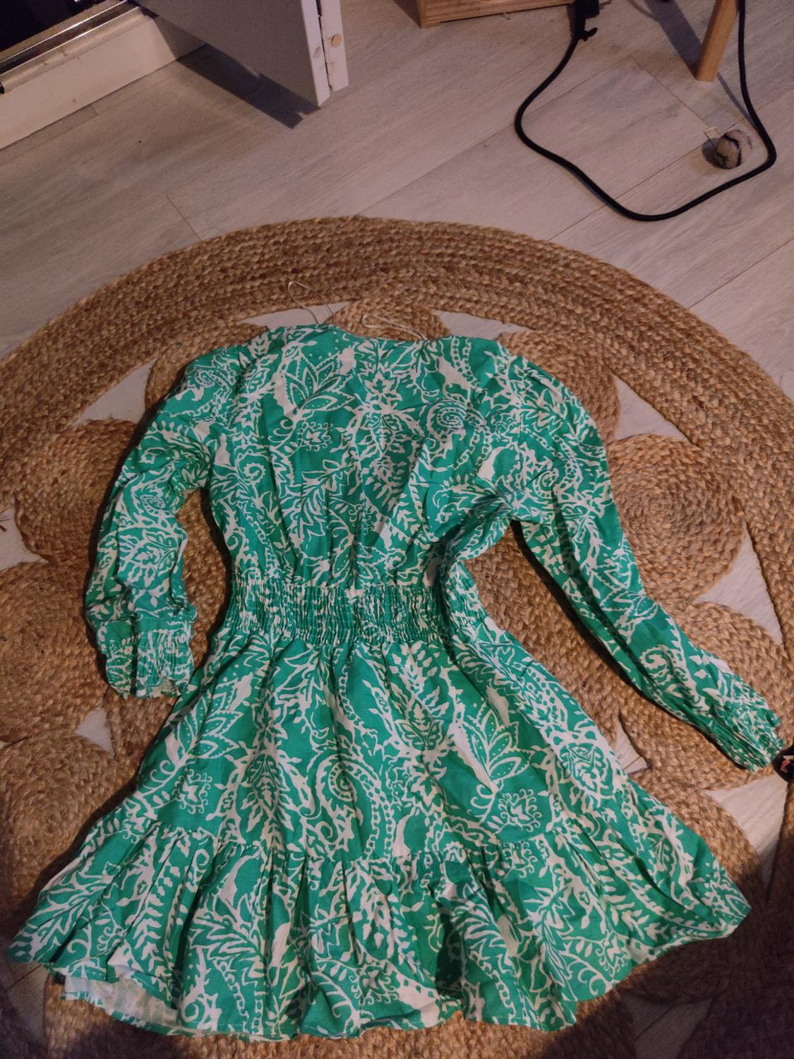 PRINTED LINEN BLEND DRESS - Image 2