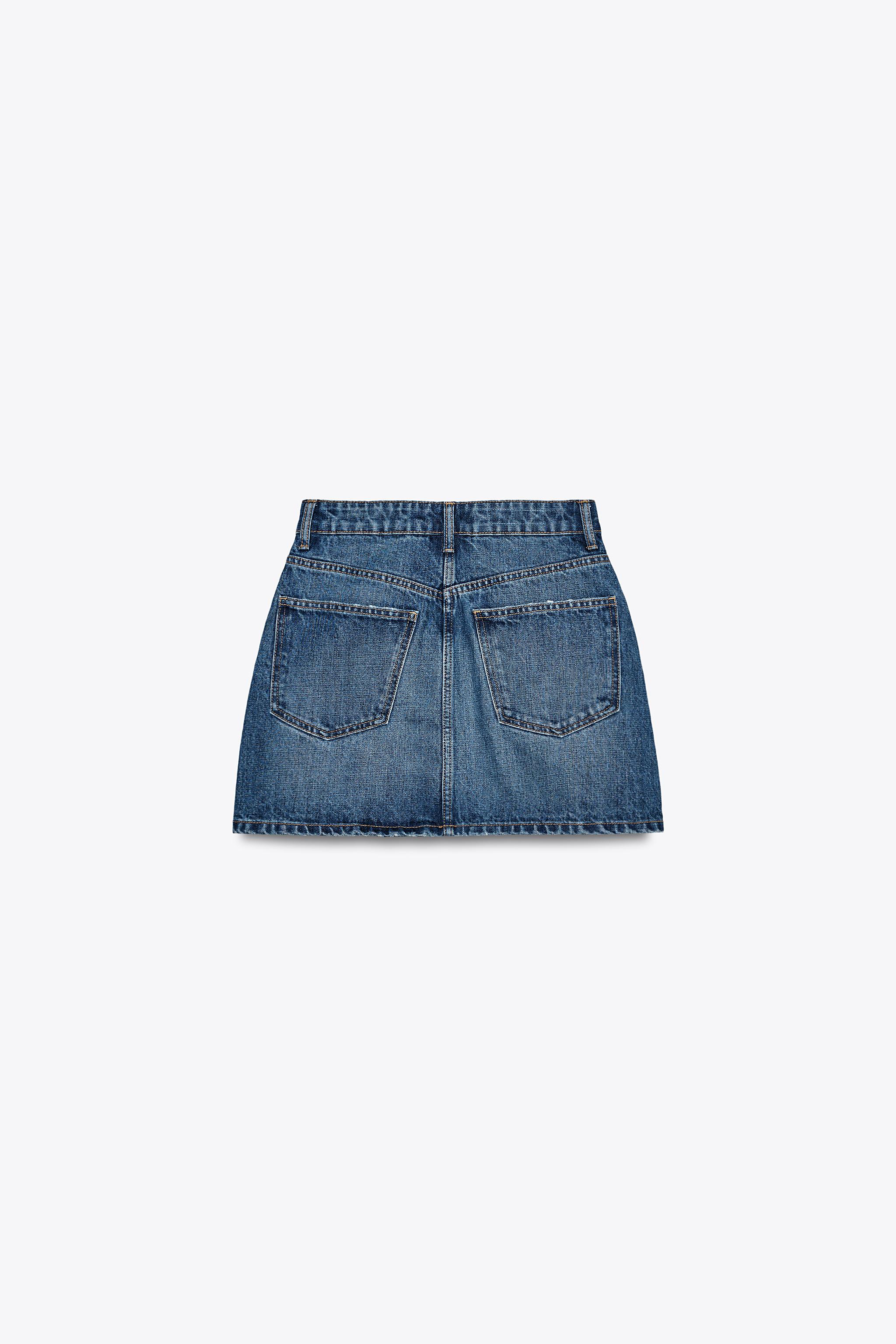 TRF DENIM MINI SKIRT - Blue | ZARA United States