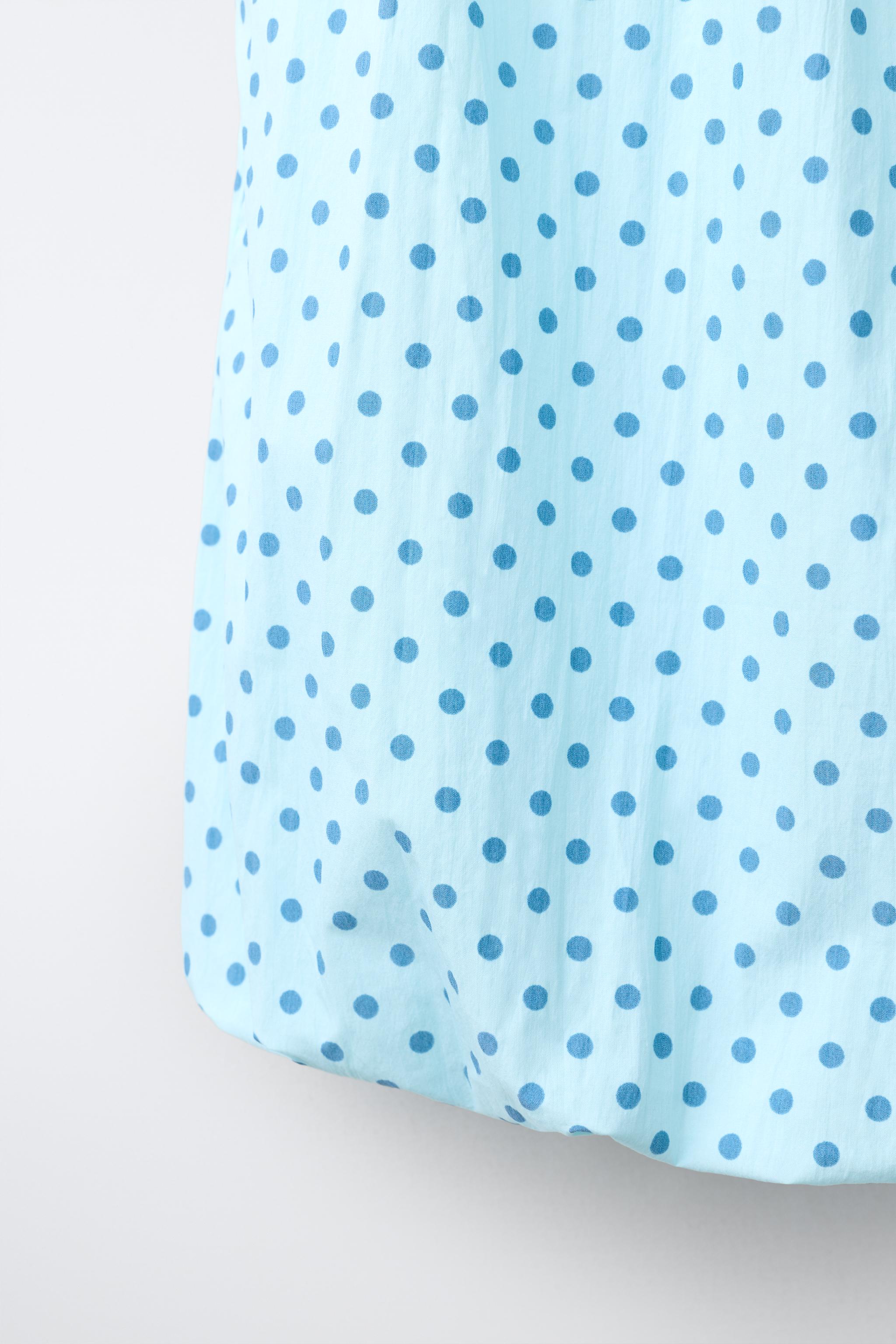 Детские рубашки Zara PUFFY POLKA DOT TOP — фото 5