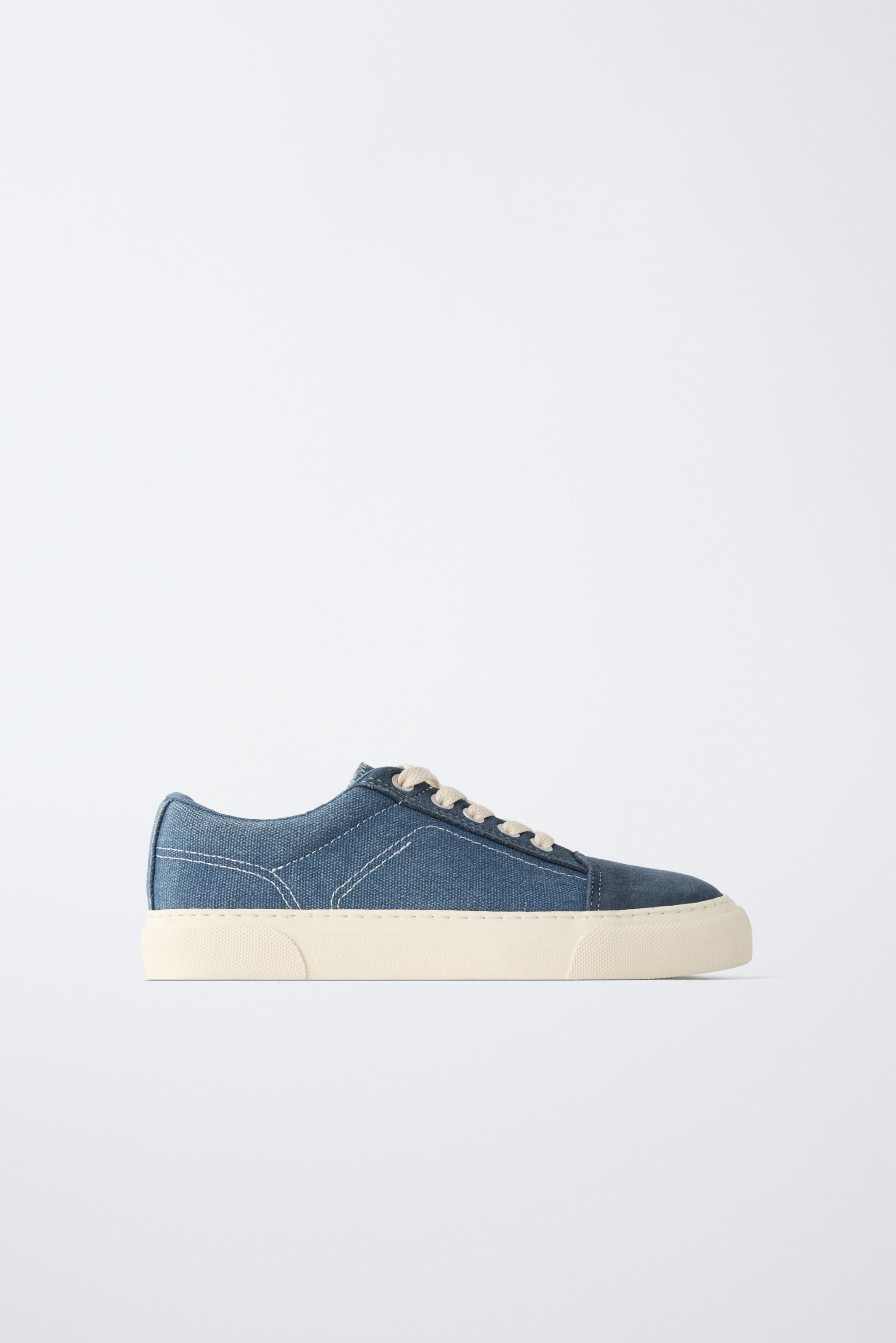 DENIM SNEAKERS - Blue | ZARA United States
