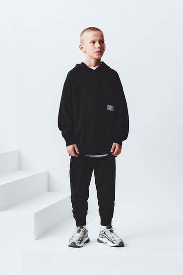 SPORTY PLUSH JOGGER TROUSERS - Black by Zara