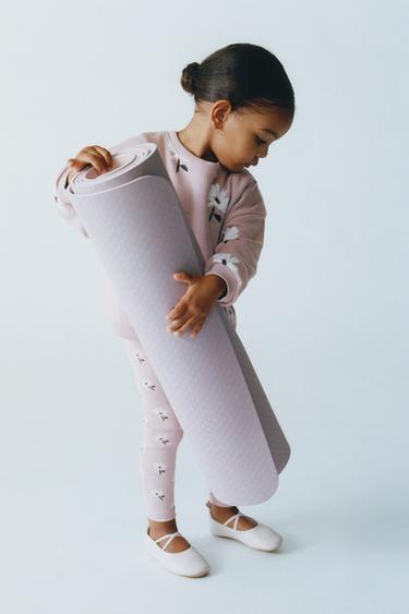 CONJUNTO JOGGING SUDADERA Y LEGGING RIB ESTAMPADO - Lila de Zara