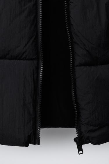 HOODED PADDED GILET - Black by Zara - Image 6