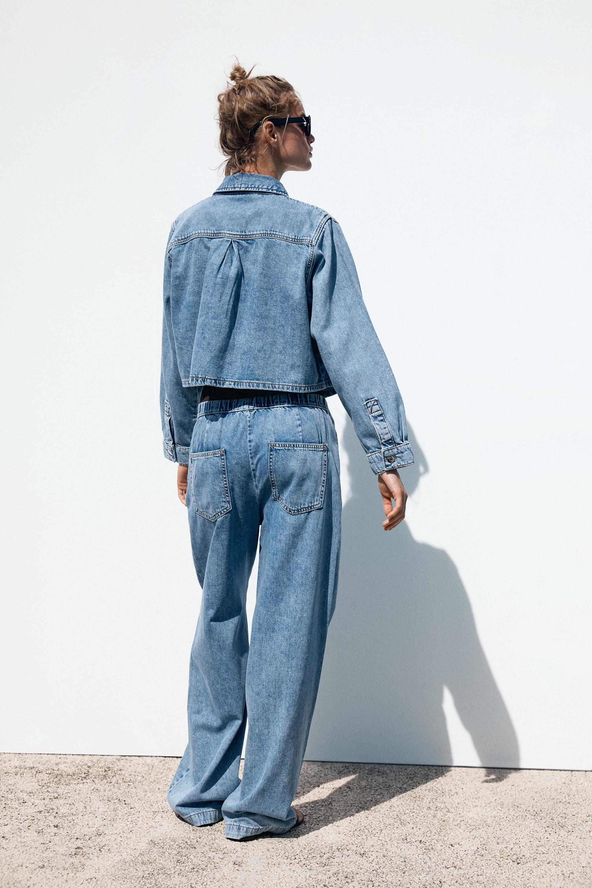 Z1975 SHORT DENIM SHIRT - Blue | ZARA United States