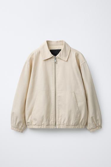 بومبر قطن كتان - رمل by Zara