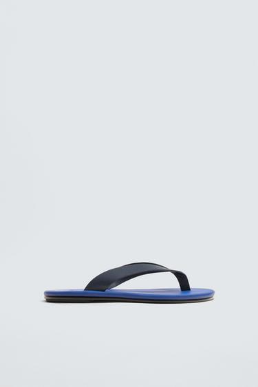 LEATHER LIMITED EDITION SANDALS - Bluish by Zara