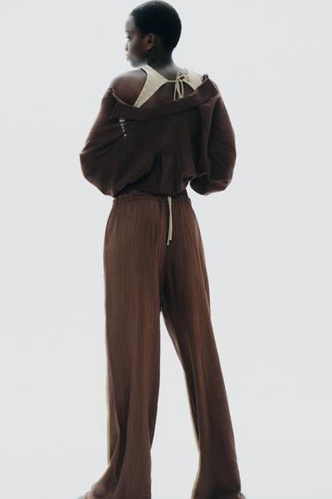 PANTALON STRUCTURÉ - Marron chocolat de Zara - Image 5