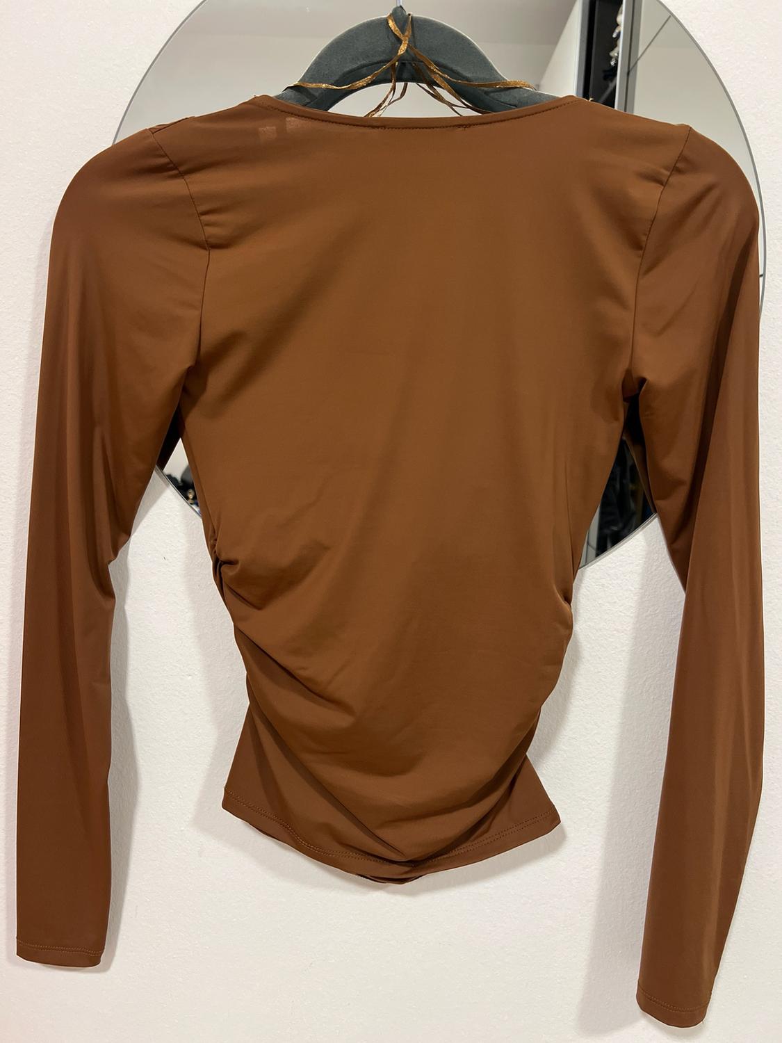 POLYAMIDE DRAPED TOP - Image 2