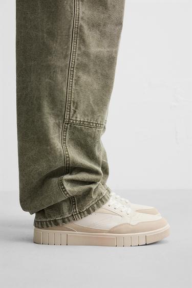 RETRO HIGH-TOP TRAINERS - Bone White by Zara - Image 0