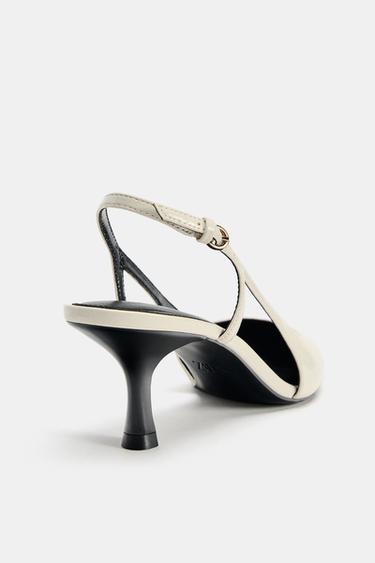 CHAUSSURES À TALONS OUVERTES À L'ARRIÈRE - Écru de Zara - Image 5