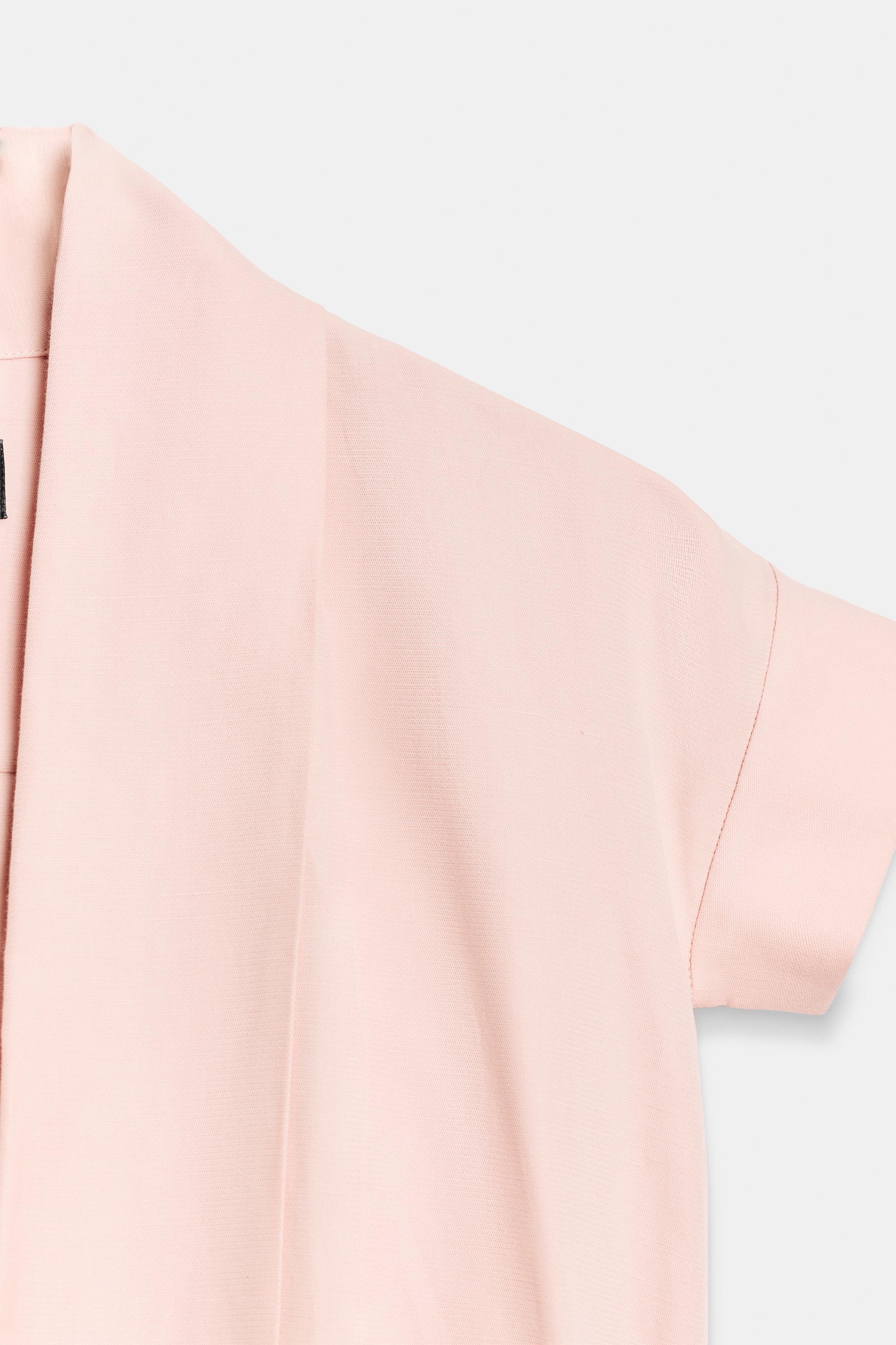 Женские платья Zara ZW COLLECTION BELTED SHIRT DRESS — фото 7