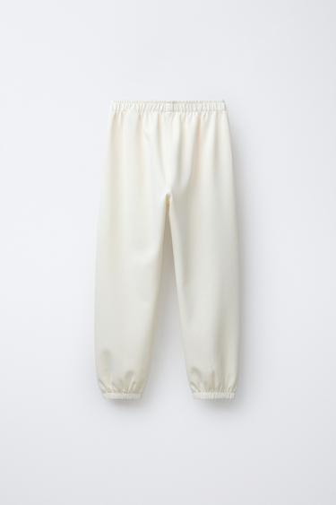 PANTALON DE JOGGING FLUIDE - Écru de Zara - Image 1