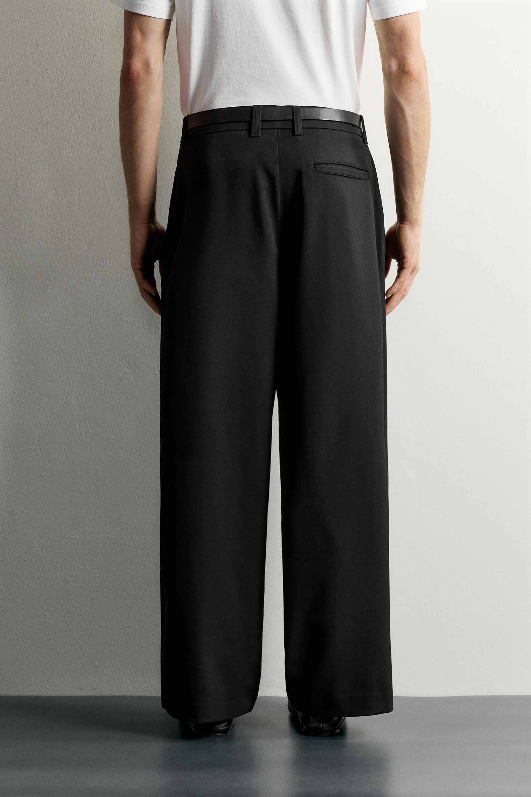 PLEATED RELAXED-FIT PANTS