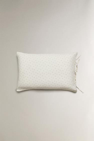TAIE D’OREILLER ENFANT COTON POINTS - Bleu / Blanc de Zara - Image 2